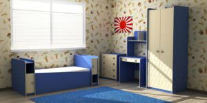 детская мебель в синем цвете