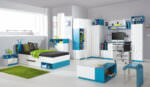 бело-голубая мебель в детской в современном стиле